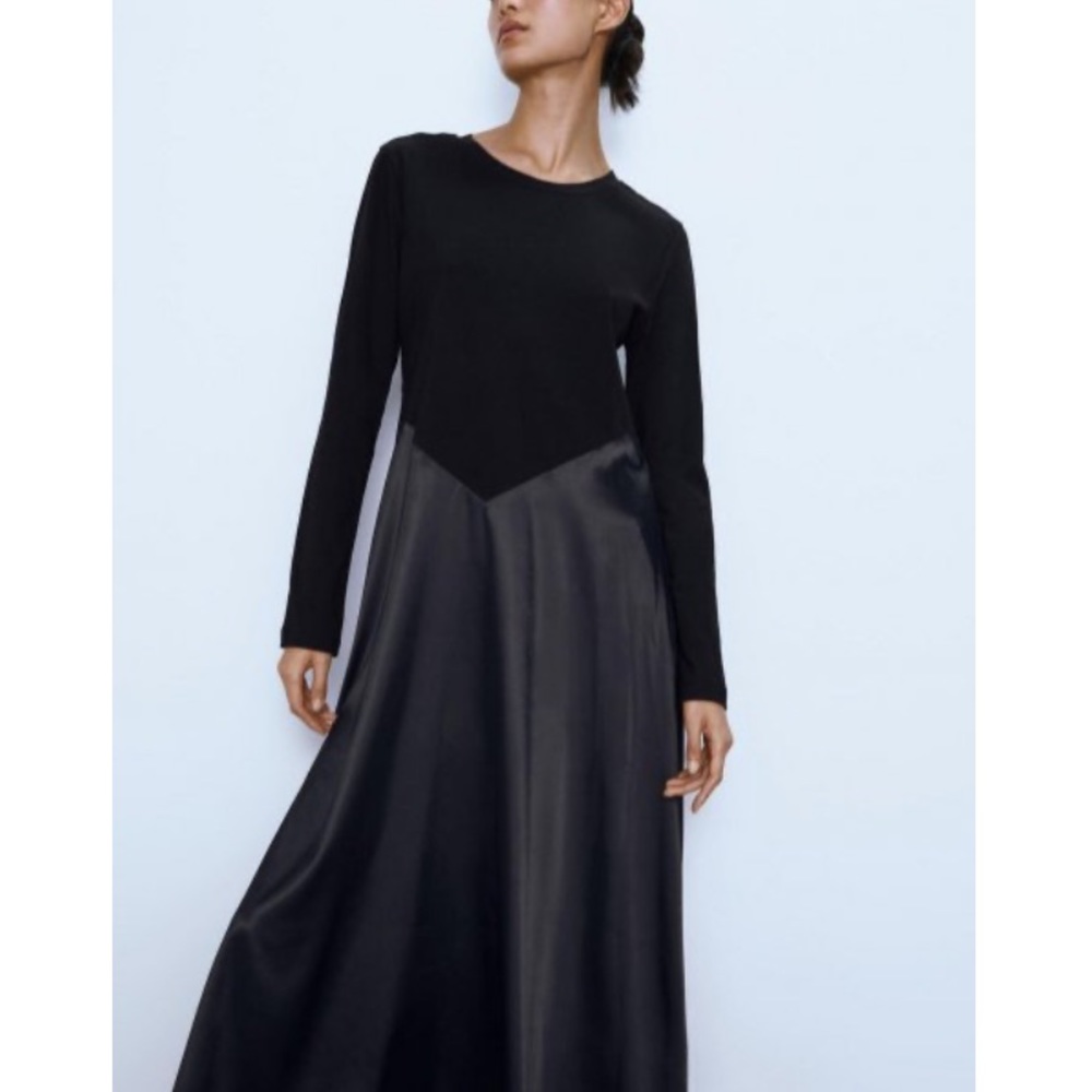 Zara Satin and cotton holiday dress